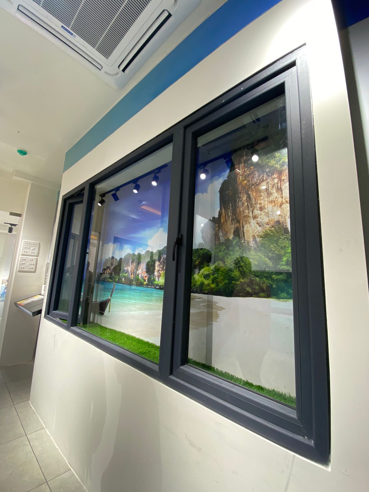 Saint-Gobain interior - interior glazed view installation Thrissur Kerala | Precise Homes